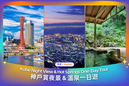[Kobe Port Ferris Wheel Hot Spring Night View Day Tour] Kobe Port Mosaic Ferris Wheel & Kitano Ijinkan Street & Arima Hot Spring & Mt. Rokko Night View Day Tour (Depart from Osaka)
