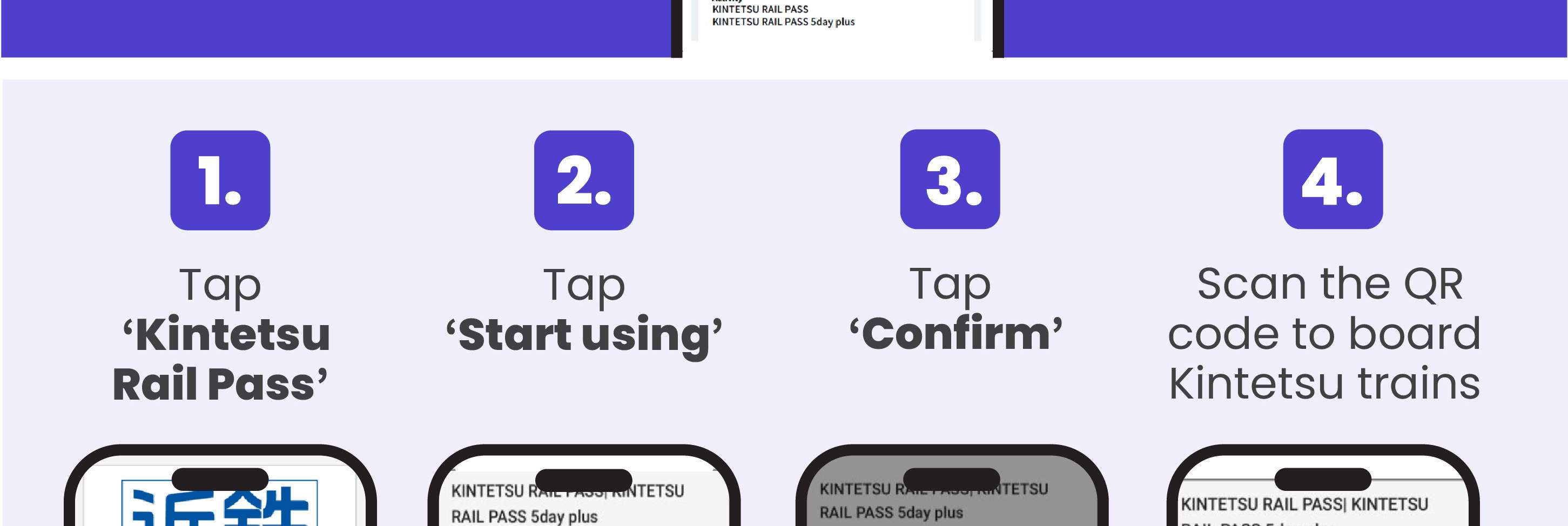 Step-by-step guide to activating the Kintetsu Rail Pass digital ticket