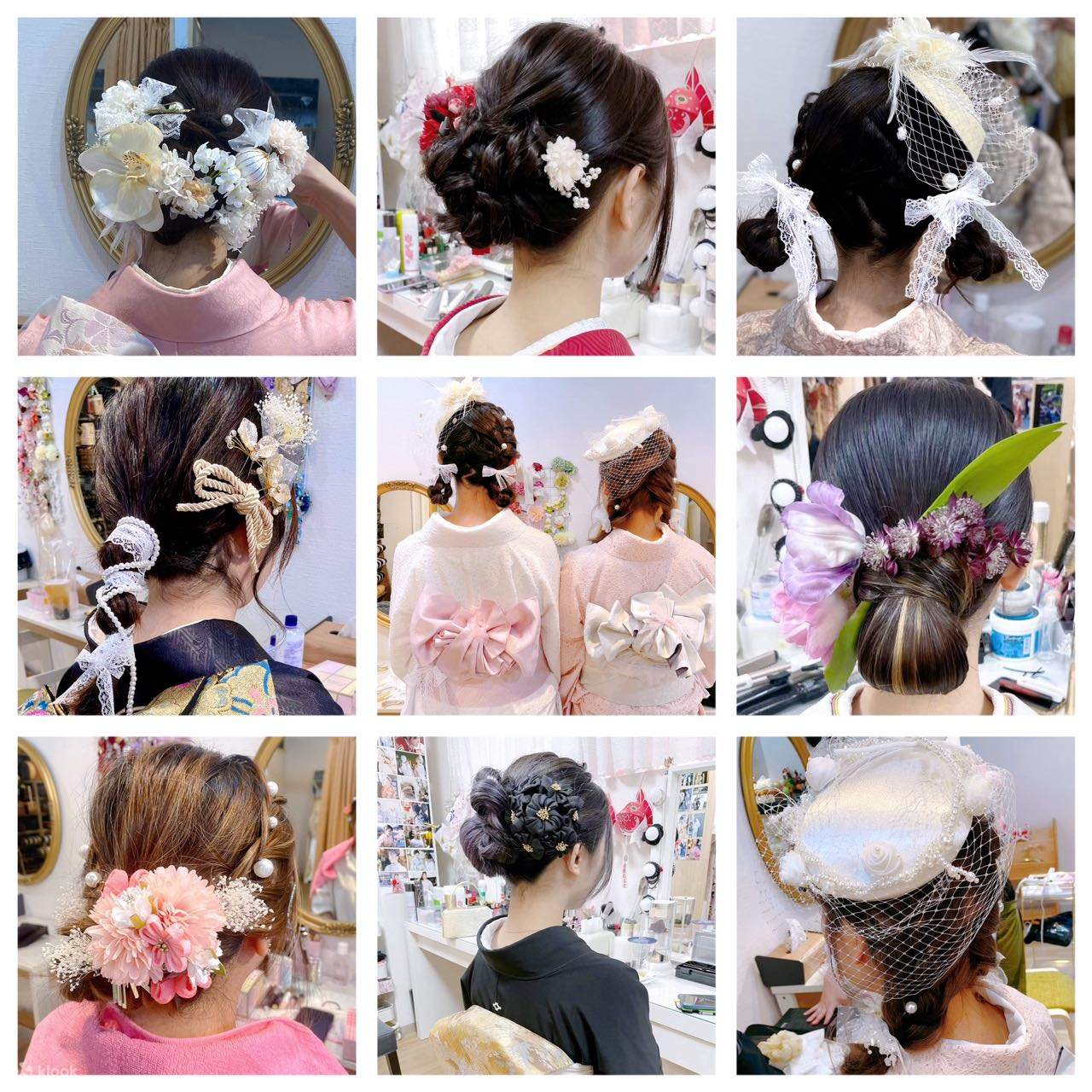 Hairstyles to match the kimono