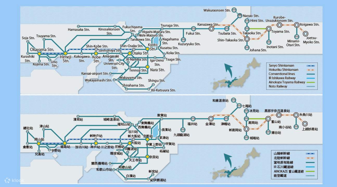 JR Kansai Hokuriku map